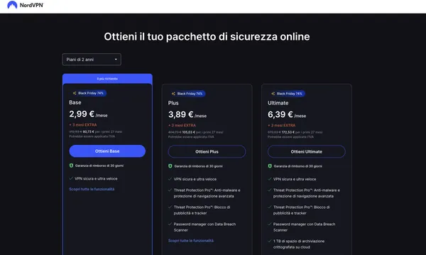NordVPN 74 percento