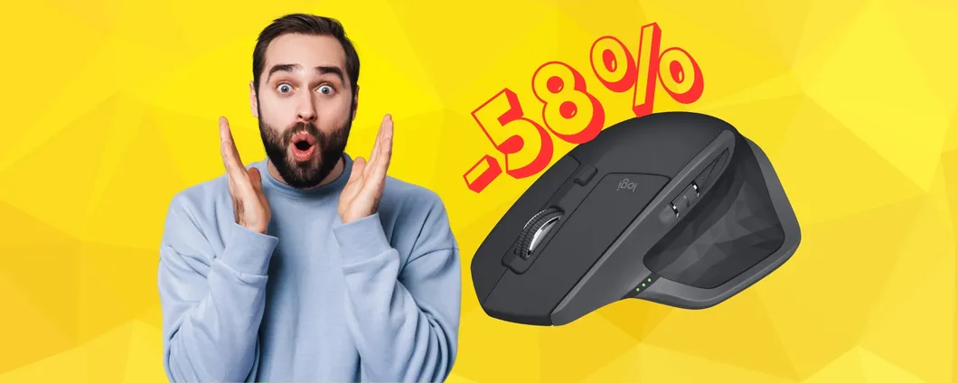 Mouse wireless Logitech MX Master 2S al prezzo più basso di sempre (-58%)