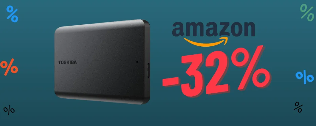 SUPER SCONTO per l'Hard-Disk esterno Toshiba CANVIO Basics da 2TB