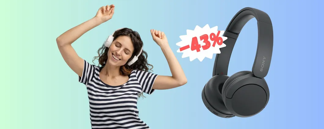 Sony WH-CH520: che SPETTACOLO di cuffie wireless a pochissimo (-43%)