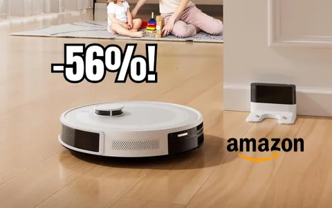 Robot aspirapolvere con navigazione laser, aspirazione da 5.500Pa e funzione di lavaggio (-56%)