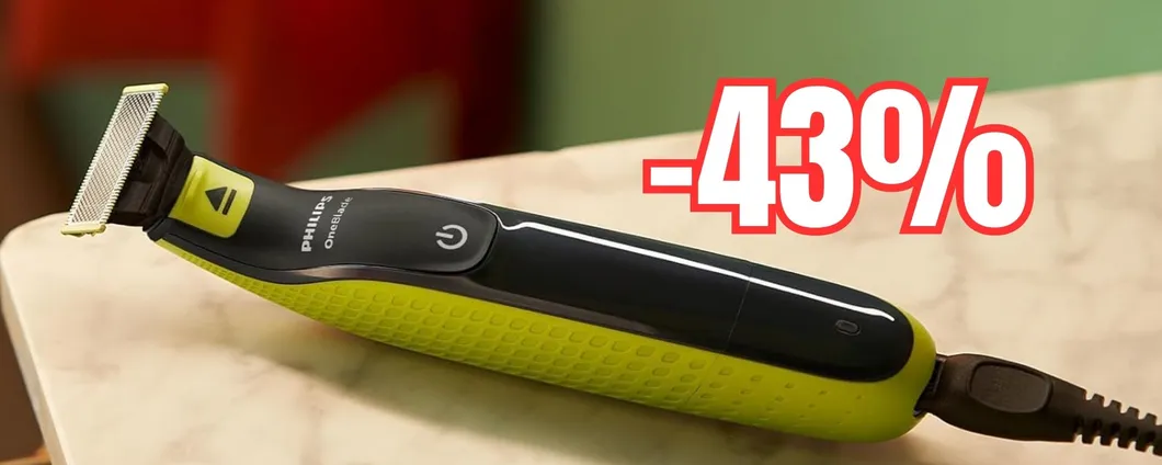 Rasoio elettrico Philips con tecnologia OneBlade in super offerta su Amazon