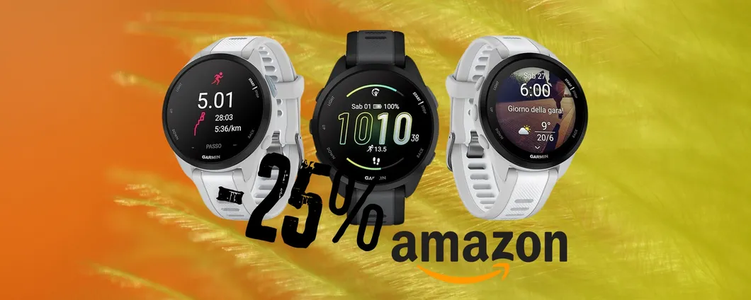 Garmin Forerunner 165: display AMOLED da 43mm, GPS e 25 profili sport
