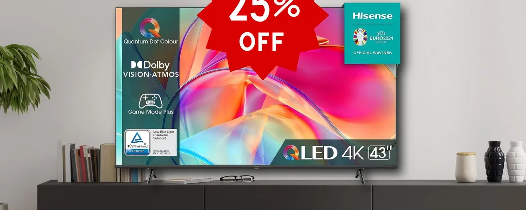 OFFERTISSIMA: Televisore Hisense QLED 4K da 43 pollici oggi COSTA MENO CHE MAI!