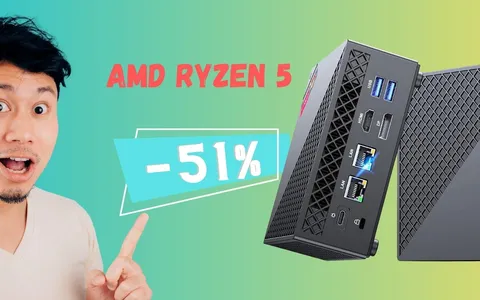 Mini PC dalle ottime prestazioni in SCONTO del 51% su Amazon