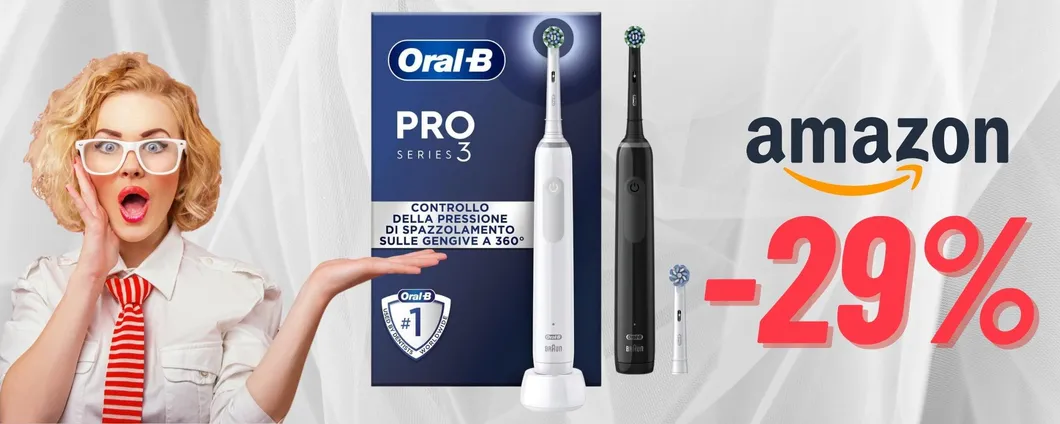Igiene perfetta con lo Spazzolino Elettrico Oral-B PRO Serie 3 IN OFFERTA!