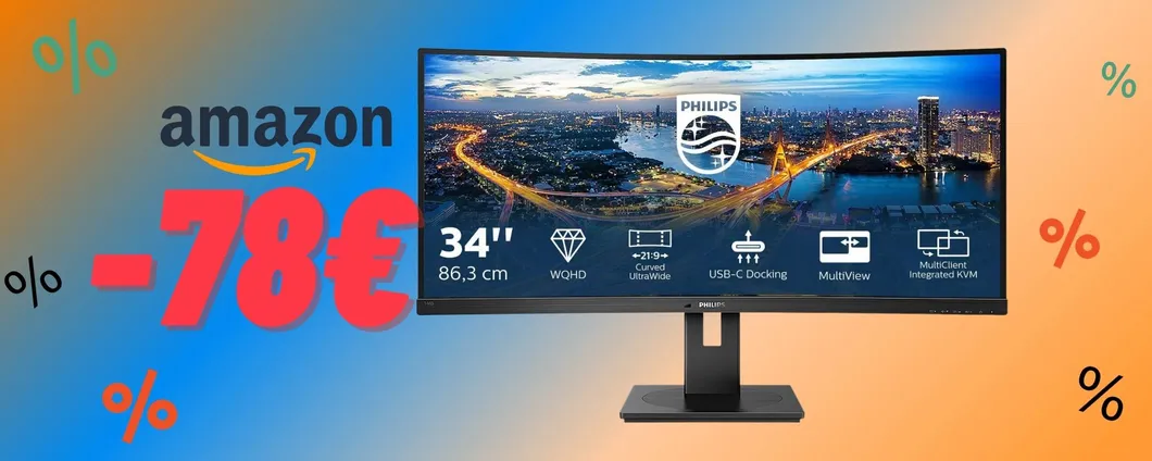 OFFERTISSIMA per il Monitor Curvo da GAMING da 34'' Philips