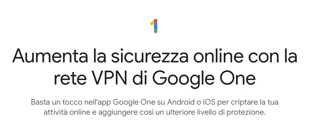 Google One: la VPN arriva pure su Windows e macOS