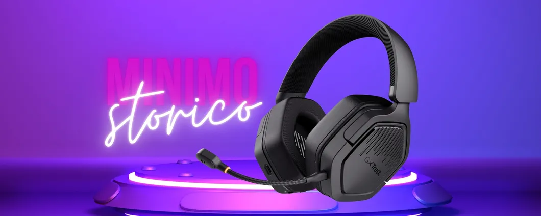 Cuffie gaming wireless con microfono Trust GXT 1493 Ravox: audio immersivo e massimo comfort