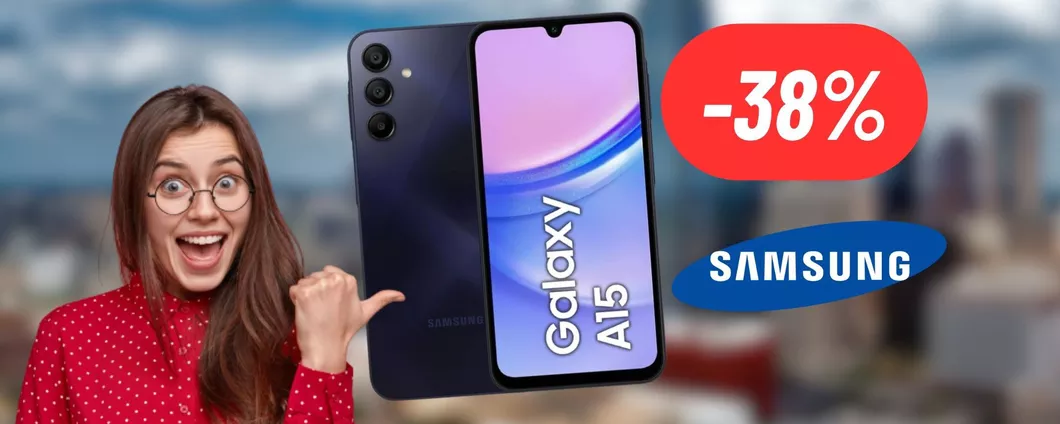 CALA A PICCO il prezzo del Samsung Galaxy A15: AMAZON OUTLET
