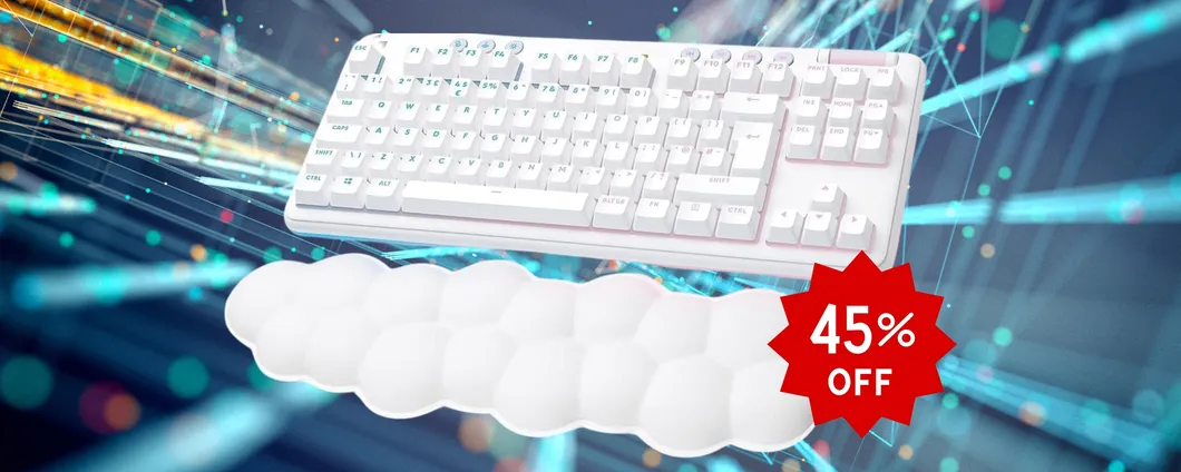 Logitech G G715: tastiera da gaming wireless con poggiapolsi (-45%)