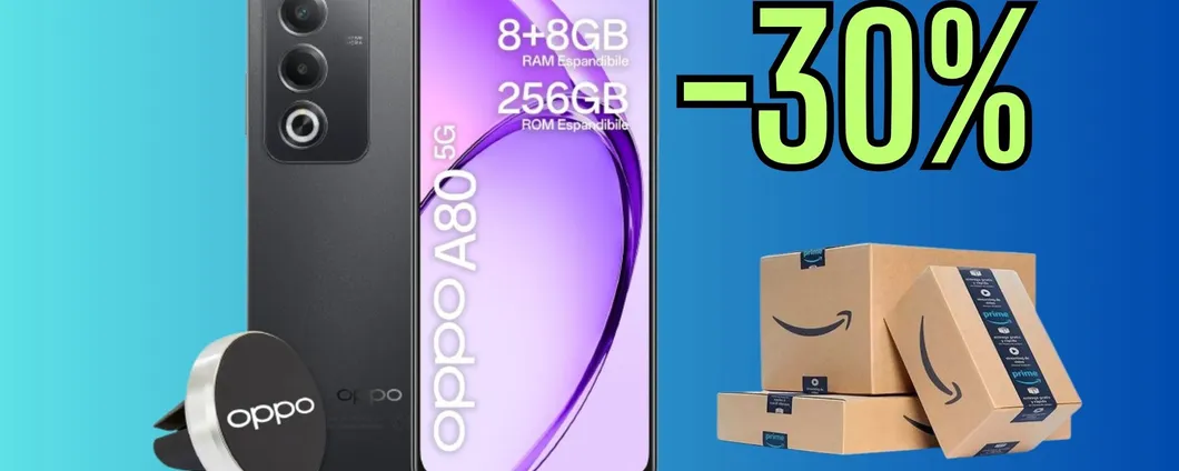OPPO A80: potenza e stile con fotocamera AI da 50 MP al 30% di sconto