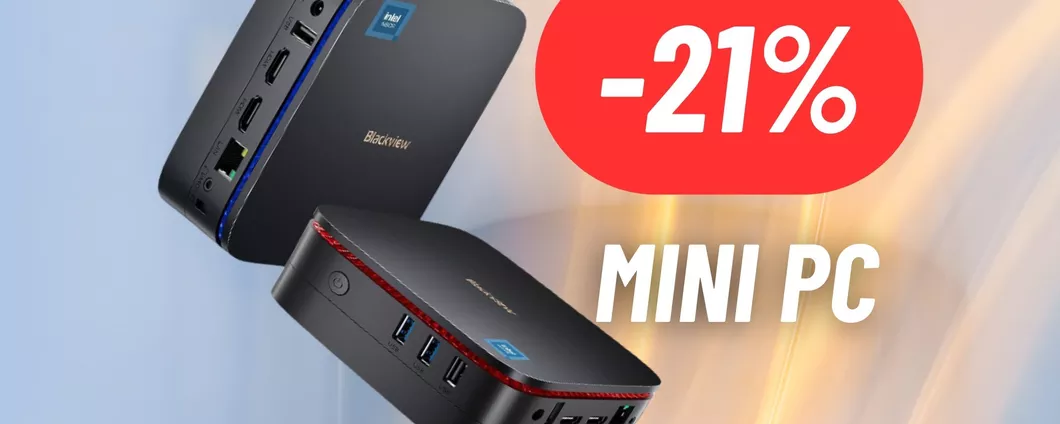 Mini PC potentissimo con Intel 12th, 16GB di RAM e 512 di SSD: SCONTO DEL 21%