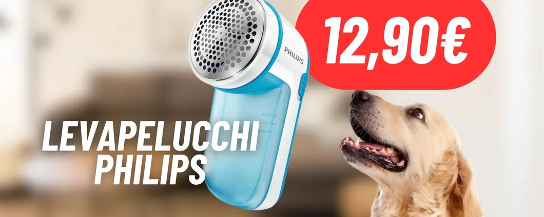 Mai più pallini o peli del tuo animale domestico sui vestiti: 35% DI SCONTO sul Levapelucchi Philips
