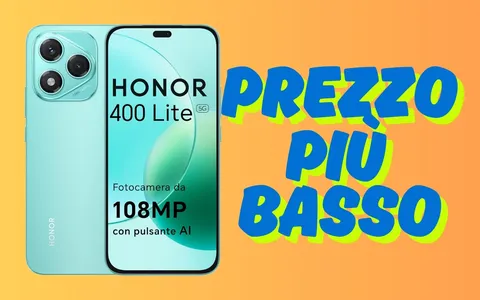 HONOR 400 Lite (8/256GB) al PREZZO più BASSO su Amazon, un affare!