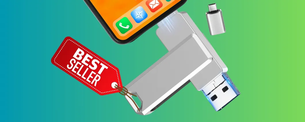 Trasferisci file da PC e dispositivi mobili con questa chiavetta USB 3 in 1 da 256GB