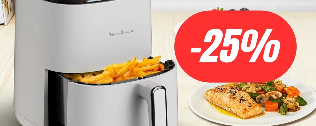 Friggitrice ad aria compatta e perfetta per ogni cucina: RISPARMIA IL 25%