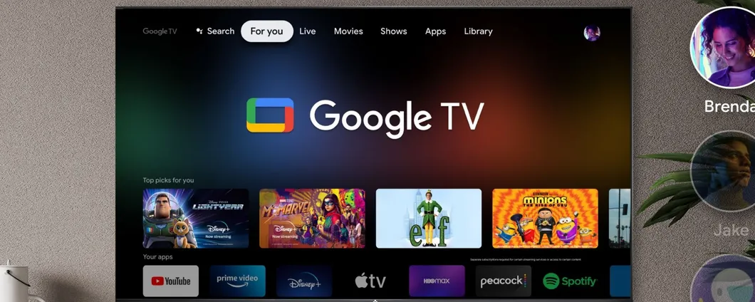 Google TV cambia look: nuovo design e nuova interfaccia utente