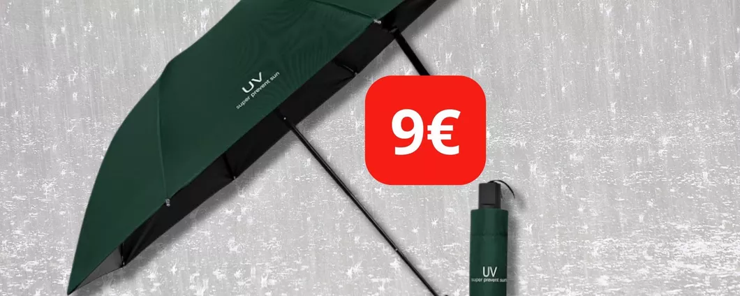 Ombrello Portatile UPF 50+ a soli 9€: la SVOLTA da tenere in borsetta!