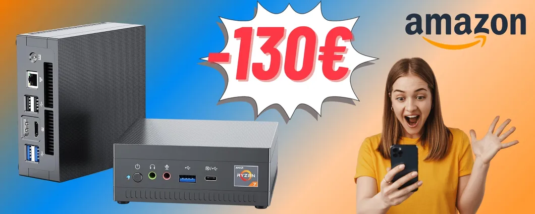 130€ di SCONTO sul potente Mini PC con processore Ryzen 7