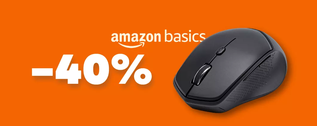 Il mouse wireless Amazon Basics costa MENO DI 9€ con lo SCONTO del 40%