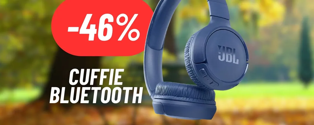 Tutta la qualità di JBL nelle cuffie bluetooth in offerta al 46% DI SCONTO