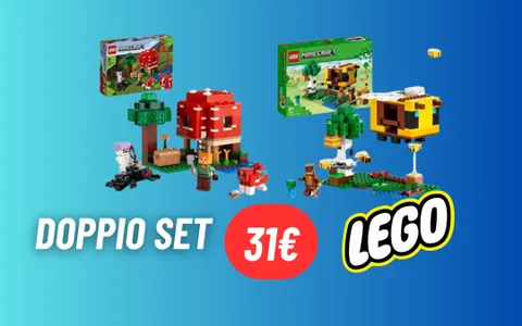 La Casa dei Funghi e il Cottage dell'Ape di Minecraft in versione LEGO è IN OFFERTA per il Black Friday 2023