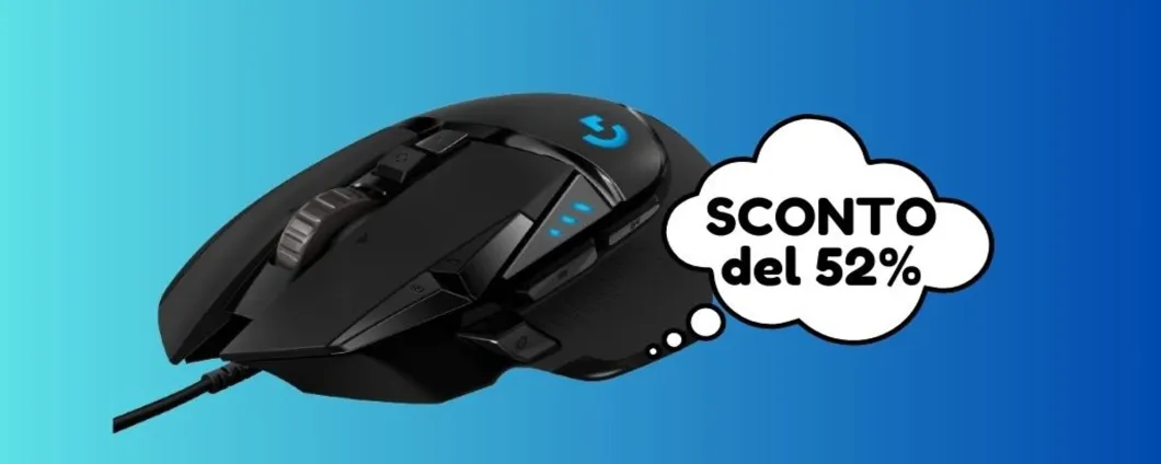 Mouse G502 HERO Logitech oggi A META' PREZZO su Amazon