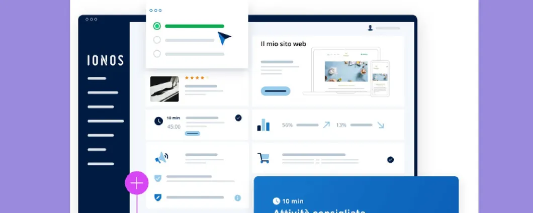 Con IONOS crei il tuo sito web professionale con dominio incluso a 0 €