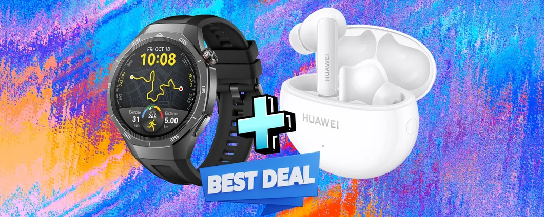 HUAWEI WATCH GT 5 Pro da 46 mm + FreeBuds 5i a prezzo regalo