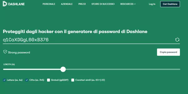 Dashlane password generator