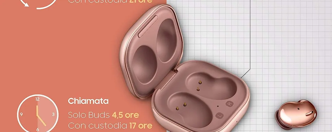 Cuffie Samsung Galaxy Buds Live  True Wireless a meno di 70 euro su Amazon