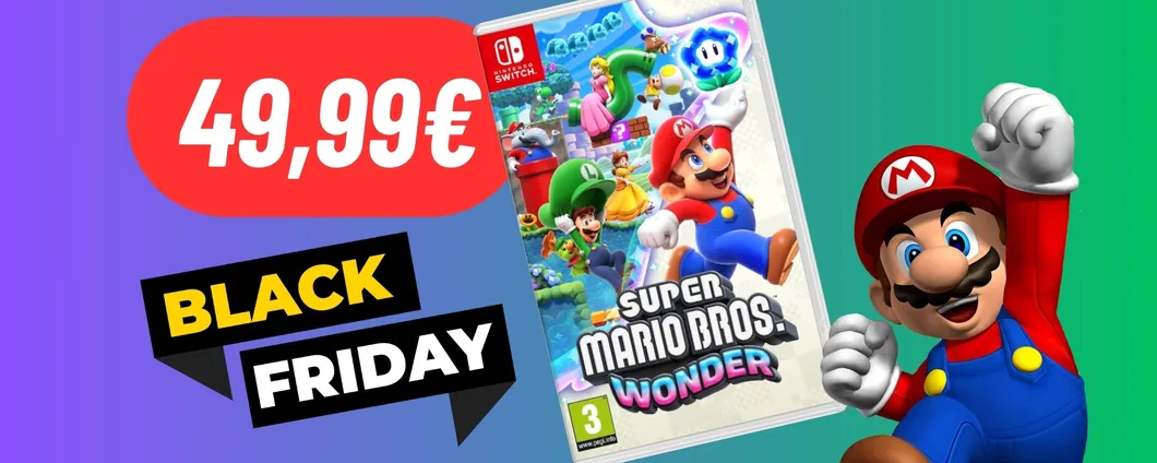 Il NUOVISSIMO Super Mario Bros. Wonder è già IN SCONTO con in Black Friday di Amazon