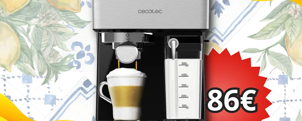 Addio cappuccino al bar: Cecotec Macchina Caffè a soli 86€ te li fa godere a casa!