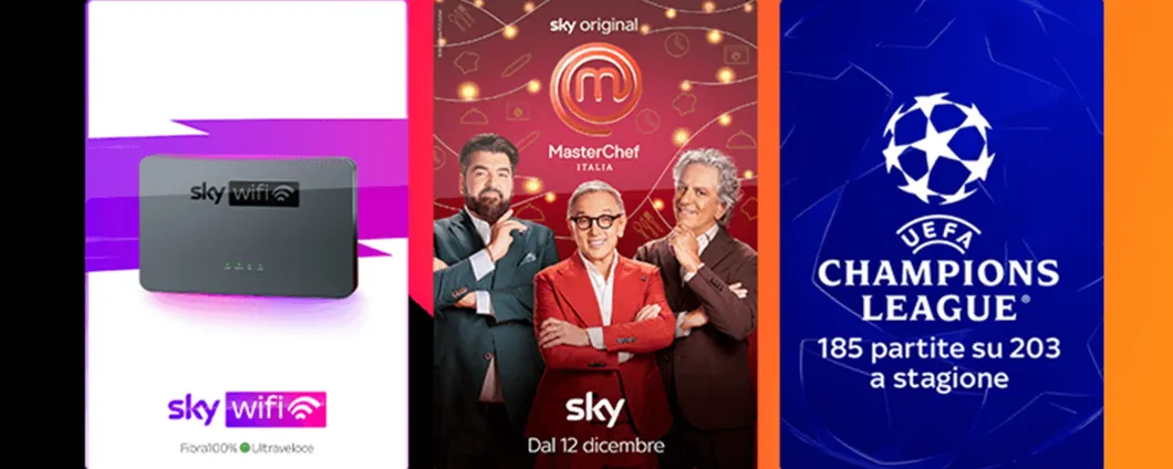 Sky Wifi con l'intrattenimento e lo sport di Sky in offerta per il Black Friday