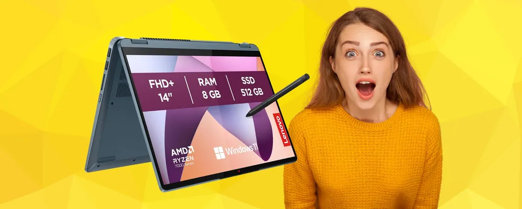 Lenovo IdeaPad Flex 5: convertibile touch con Ryzen 7 a 120€ in meno
