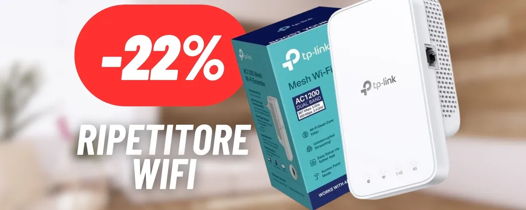 Connessione potenziata con il ripetitore WiFi in PROMOZIONE
