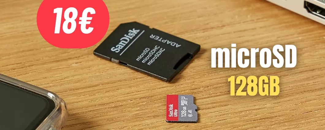 La microSD da128GB di SanDisk è in maxi sconto del 40%: AMAZON OUTLET