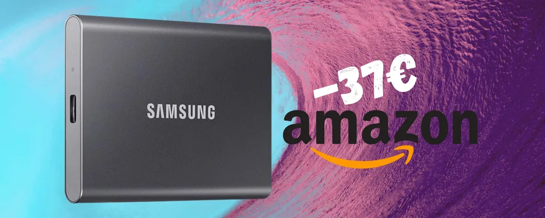 SAMSUNG T7: SSD esterno da 1TB in OFFERTA FOLLE (-27%)