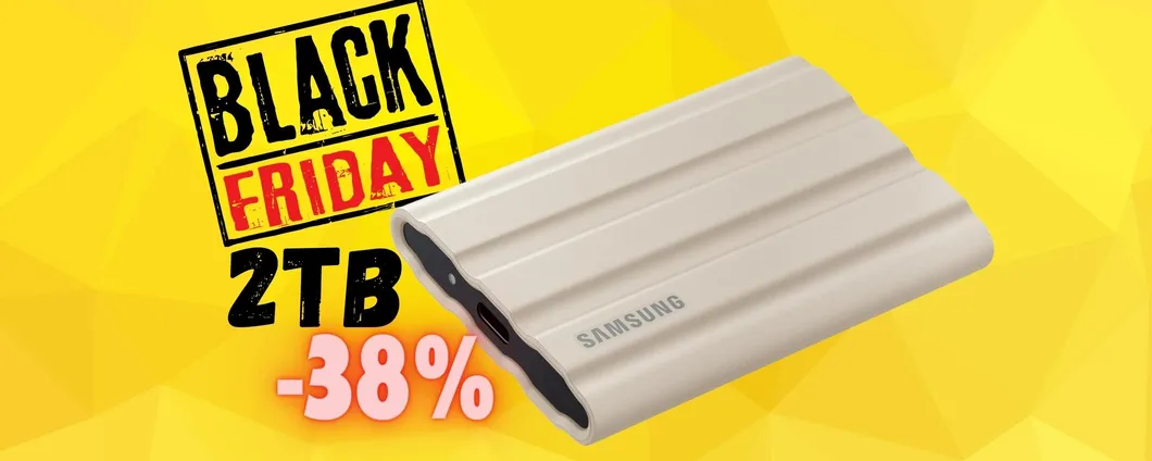 Samsung Memorie T7: l'SSD portatile da 2 TB al 38%, WOW