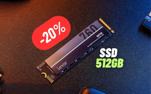 Completa la tua configurazione PC con l'SSD da 512GB di Lexar al 20% di sconto