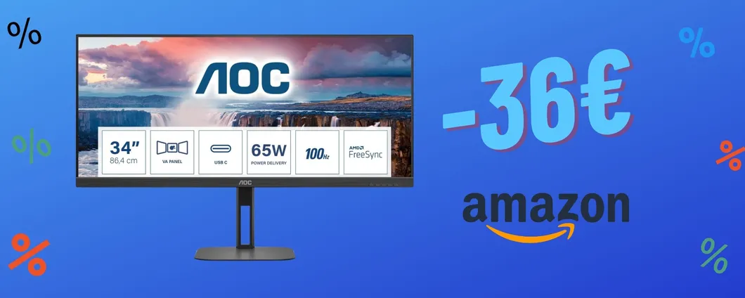 SUPER SCONTO per il Monitor AOC WQHD da 34 pollici: un'eccellenza!