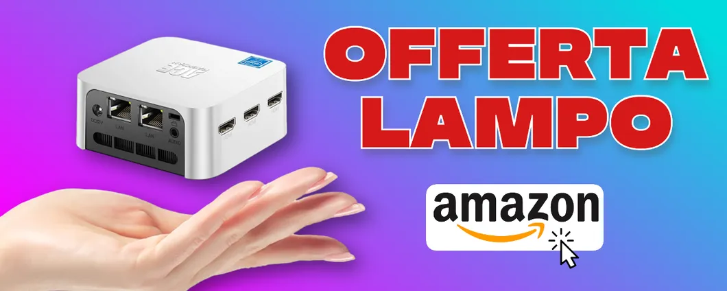 Mini PC che sta nel palmo di una mano: OFFERTA LAMPO a 160€