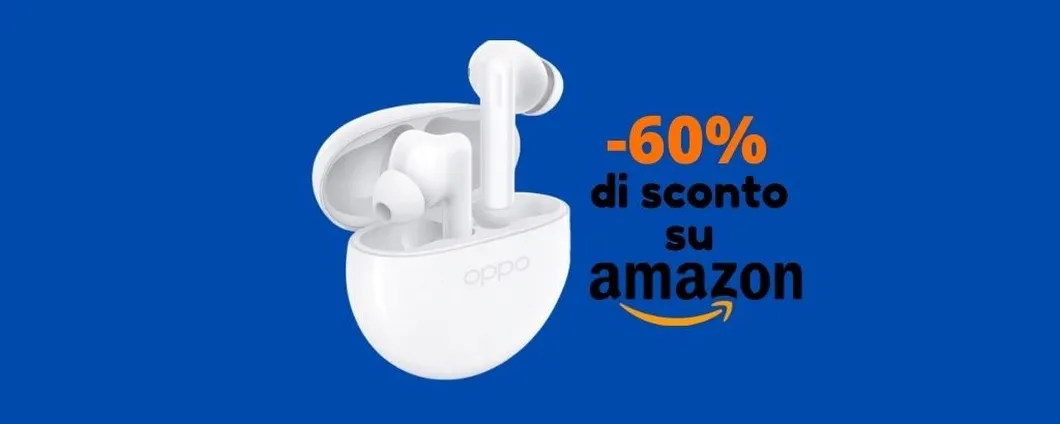 Cuffie wireless OPPO Enco Buds2 SCONTATE del 60% su Amazon!