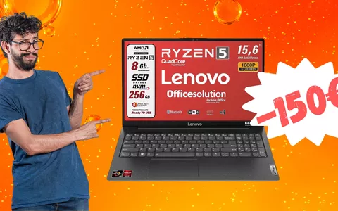 Notebook Lenovo con Ryzen 5, 8/256 GB in SCONTO di 150€