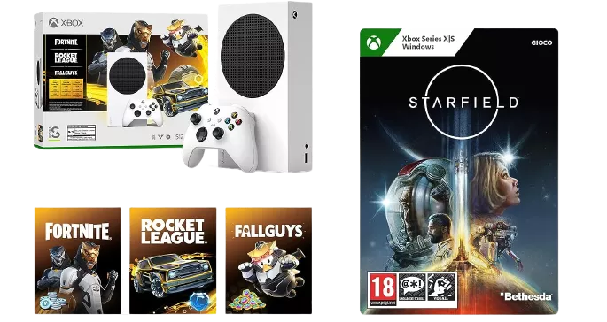 Xbox Series S, il bundle Gilded Hunter con Starfield regalato su Amazon