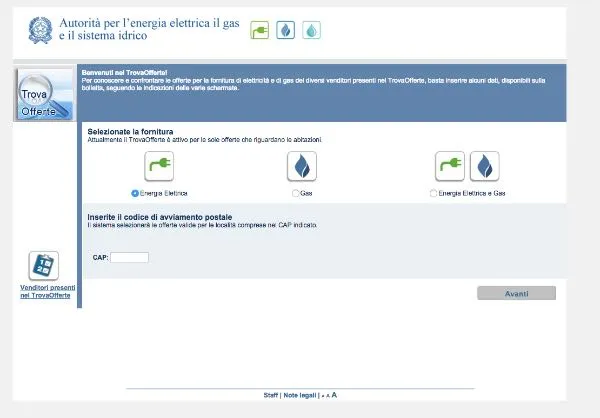 Trova offerte, comparatore energia elettrica
