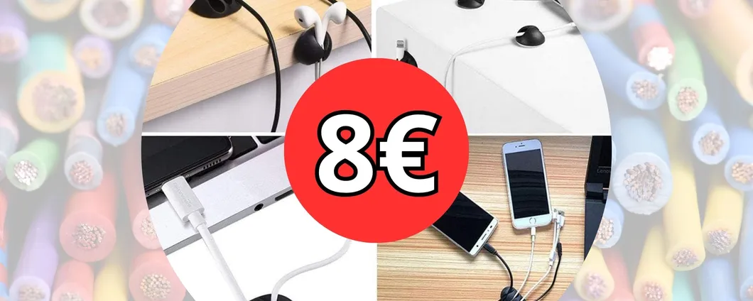 ORDINE AL TOP: 20 pezzi di clip per organizzare cavi a soli 8€ su Amazon!