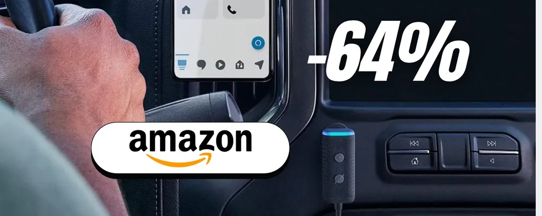 Porta Alexa con te anche in macchina: Echo Auto in SUPER SCONTO su Amazon (-64%)
