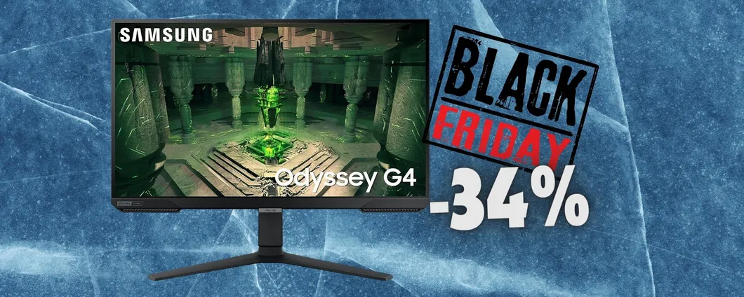 Il monitor da gaming Samsung Odyssey G4 è in OFFERTA lampo al 34%